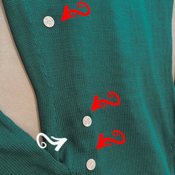 Pure Open Front Handknit Green Jacket Size XS/S - Picture 10 of 15